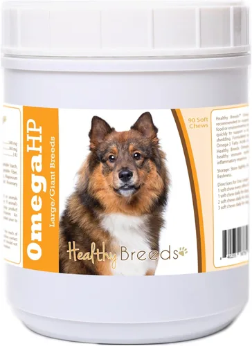 Vista 128 de Healthy Breeds Siberian Husky Omega HP - Masticables suaves para piel y pelaje, 90