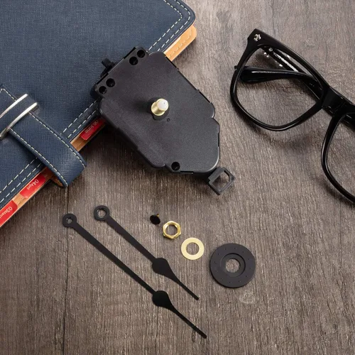 Vista 4 de Hicarer Mecanismo de reloj de péndulo de repuesto para bricolaje, movimiento de reloj de eje largo, péndulo, manecillas de cuarzo, kit de reparación