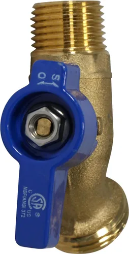 Vista 4 de XFITTING Manguera de jardín de 1/2 pulgada macho x 3/4 de pulgada, manguera roscada Bibb sin torceduras, válvula de jardín, 1 pieza