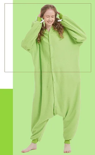 Vista 2 de SWEETXIN Pijama unisex para adultos disfraz de Halloween y Navidad