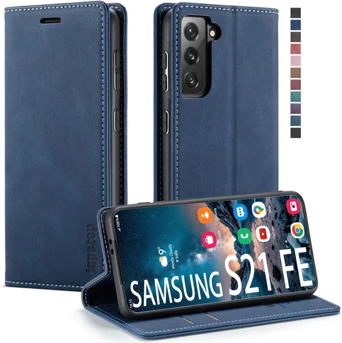 Vista 39 de Funda tipo cartera para Samsung Galaxy S21 5G con bloqueo RFID, color negro