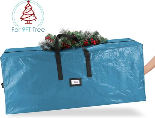 Vista 2 de Hearth & Harbor - Bolsa de almacenamiento para árbol de Navidad de 9 pies, bolsa para árbol de Navidad artificial con asas reforzadas, cremallera