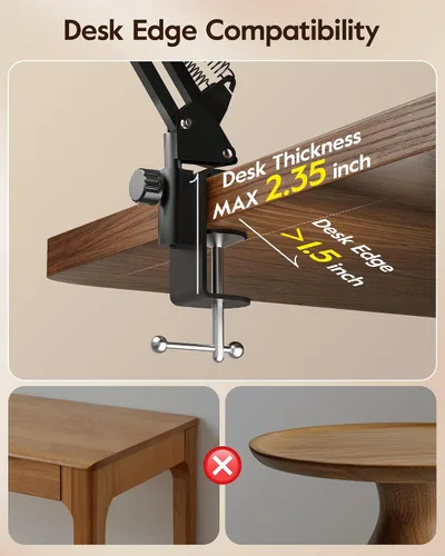 Vista 4 de Anillo de luz mejorado con soporte, soporte de teléfono superior para escritorio, luz selfie de 10 pulgadas con trípode de soporte para iPhone, luz
