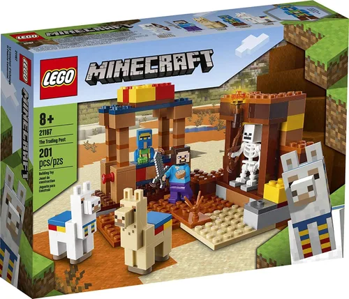 LEGO Minecraft The Trading Post 21167 - Juego de figuras coleccionables de acción con los juguetes de Steve y esqueleto de Minecraft, Nuevo 2021