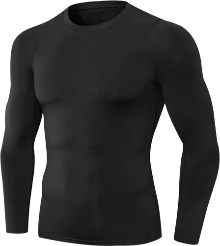 SPVISE Camiseta de Compresión para Hombre de Manga Larga Atlética de Entrenamiento Camisetas Deportivas Activas Capa Base Camiseta Interior de