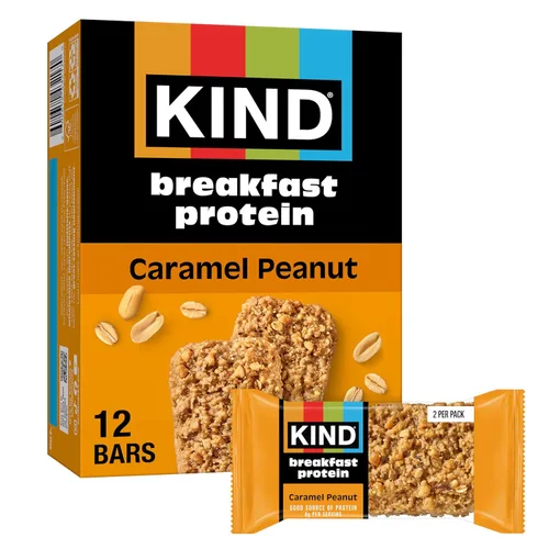 Vista 8 de KIND - Barras de proteína para el desayuno, mantequilla de almendras, snacks saludables, libres de gluten, con 8g de proteína, 6