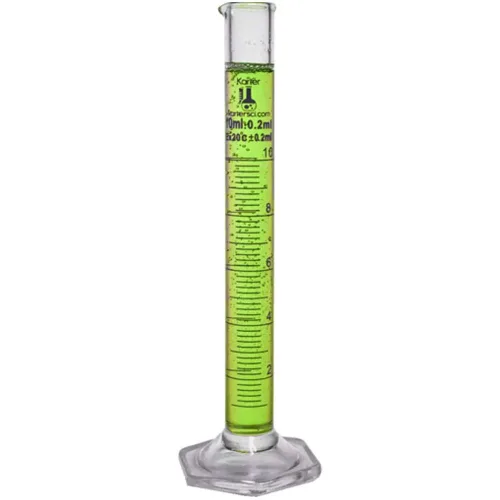 Vista 19 de Cilindro graduado de 5 ml, vidrio de borosilicato 3.3, escala métrica única, Clase B, Karter Scientific 233A2 (Individual)
