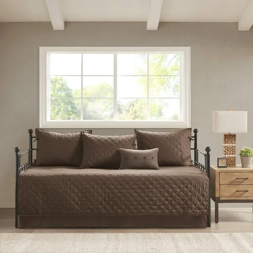 Vista 9 de Madison Park - Juego de fundas para cama de día - Diseño moderno, ropa de cama de lujo para todas las estaciones con faldón, fundas a juego