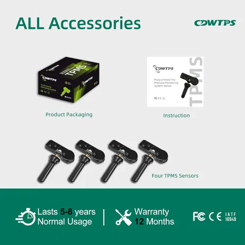 Vista 7 de Sensor TPMS, sistema de monitor de presión de neumáticos de 315 MHz para Subaru, paquete de 4 reemplazos # 28103AJ00A 28103AG00A 28103SG000