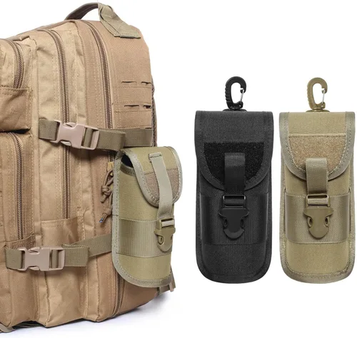 Vista 8 de BRAVECOW Estuche portátil de nailon 1000D para lentes con hebilla rígida para gafas de sol, caja protectora a prueba de golpes, caja