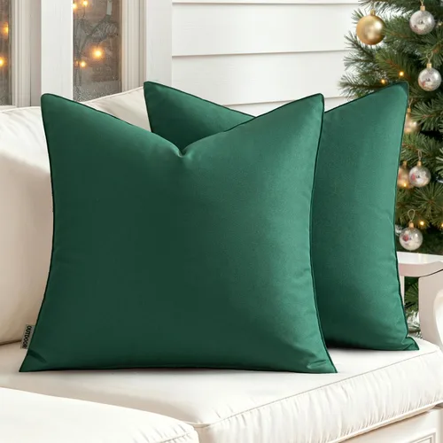 MIULEE - Paquete de 2 fundas de cojín decorativas, impermeables; para usar en exteriores, jardín, patio, tienda de campaña, sofá, decoraciones de