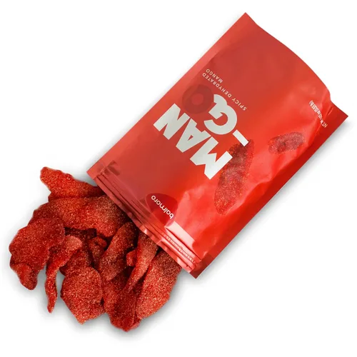 Vista 2 de Balmoro Mango deshidratado picante (8.8 onzas), rodajas de fruta de mango deshidratado picante, fruta seca de chile y mango, mango seco con chile