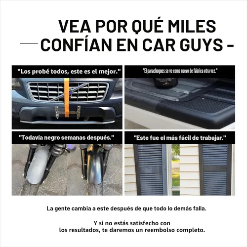 Vista 4 de Restaurador de plásticos de CarGuys, la solución definitiva para devolver la vida a la goma, el vinilo y el plástico, kit de 8 onzas
