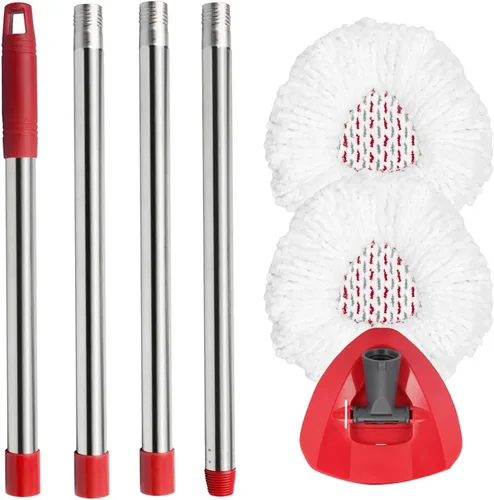 Vista 9 de Cabezal de repuesto para mopa giratoria HiBaby, base, mango compatible con el juego de mopa Ocedar EasyWring de 1 tanque de microfibra, 2 cabezales