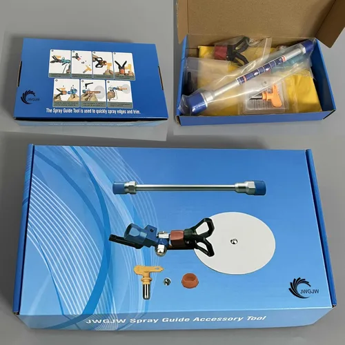 Vista 7 de Herramienta Accesoria de Guía de Pistola de Pulverización Sin Aire con Punta 517 Poste de Extensión Sin Aire de 10 Pulgadas, Herramienta de Pintura
