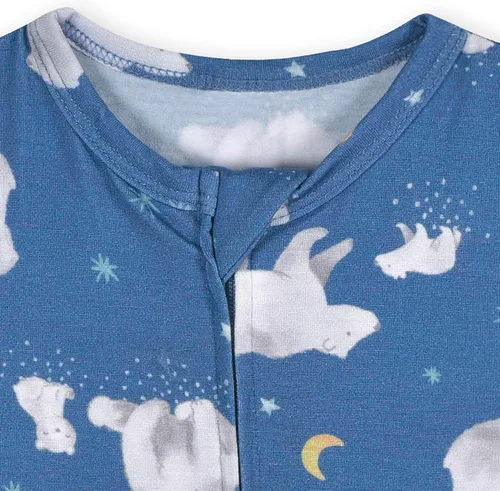 Vista 3 de Gerber Mameluco unisex de manga corta suave para bebé con viscosa fabricado con eucalipto