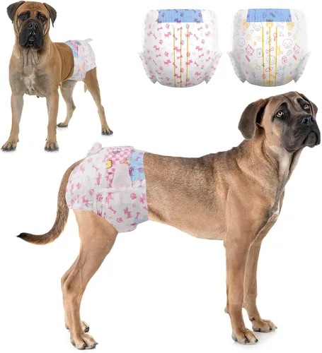 Vista 9 de Dono Pañales desechables para perras, 48 unidades, pañales desechables para perros hembras con indicador de humedad, pañales súper absorbentes