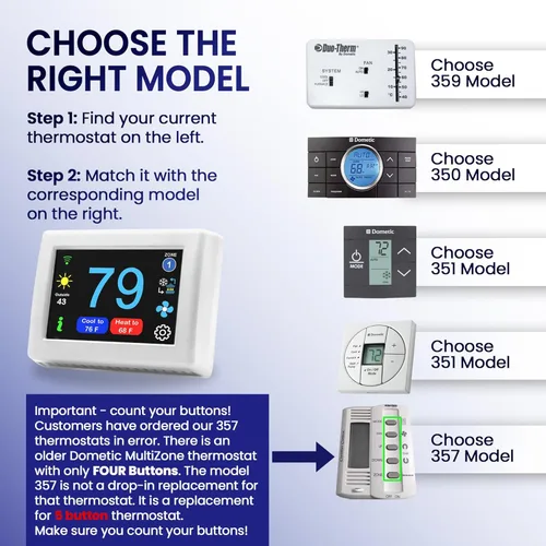 Vista 51 de MICRO-AIR EasyTouch - Termostato digital de repuesto para autocaravana, programable y confiable, habilitado para WiFi y Bluetooth, termostato
