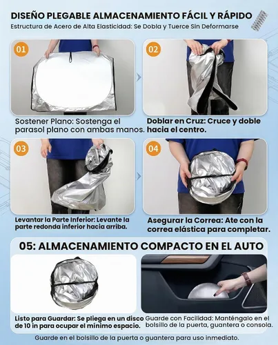 Vista 8 de Parasol para parabrisas delantero, protector de visera, accesorios para automóvil