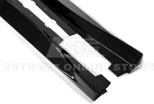 Vista 9 de Repuesto para modelos Chevrolet Camaro LT LS RS SS 2016 Par de extensión de panel basculante de faldas laterales estilo ZL1