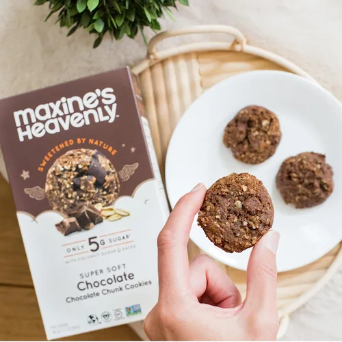 Vista 7 de Maxine's Heavenly Galletas de trozos de chocolate, galletas con chispas de chocolate sin gluten, hechas con avena y endulzadas con azúcar de coco