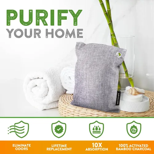 Vista 3 de Bolsas de carbón absorbentes de olores (paquete de 4, 7.05 onzas cada uno) y kit de rizador de pestañas (oro rosa)