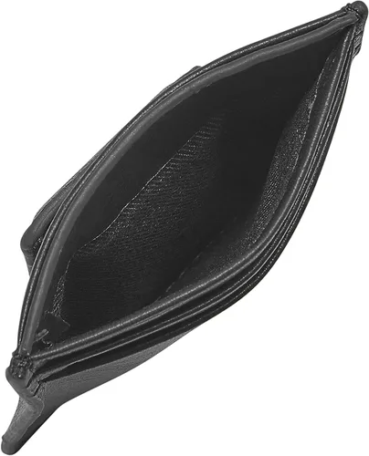 Vista 3 de Fossil Funda magnética minimalista de cuero para hombre con clip de dinero y bolsillo frontal Negro