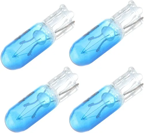 Vista 6 de CCIYU 20 unidades de bombilla de luz de halógeno T5 azul 17 86 206 para panel de instrumentos, lámpara de tablero 12V