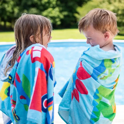 Vista 2 de Wildkin Toalla de playa para niños, 100% algodón, suave y absorbente, ideal para piscina y playa, dinosaurio