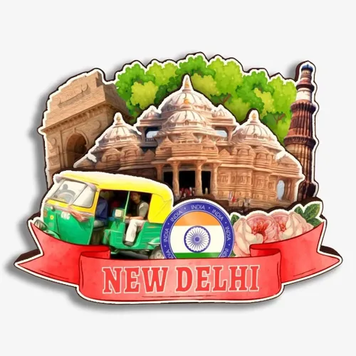 Vista 12 de Jaipur India - Imán de nevera de madera 3D de madera hecha a mano para viajes, recuerdos de la ciudad, imán para nevera, decoración del hogar