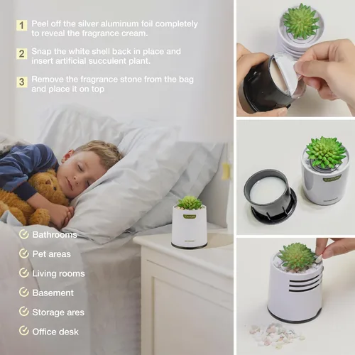 Vista 5 de Plantas suculentas artificiales con sutil aroma a vainilla, plantas de interior artificiales para decoración del hogar, pequeña planta falsa