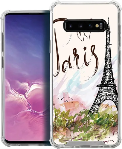 Vista 10 de CasesOnDeck - Funda compatible con Samsung Galaxy S10+ S10 Plus 6.4 pulgadas] S10+ Funda delgada, transparente y flexible de poliuretano