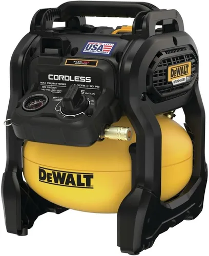 Vista 3 de DEWALT Kit de compresor de aire inalámbrico portátil de 20 V MAX*, 2.5 galones, 140 PSI, sin escobillas con batería y cargador (DCC2520T1)