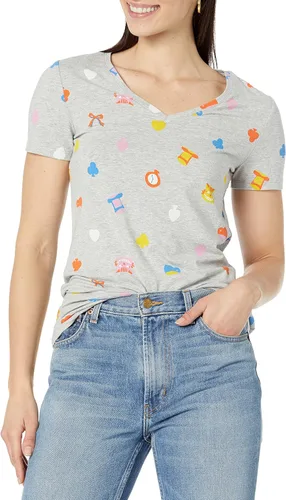 Vista 2 de Tienda Essentials Disney Marvel Star Wars Princess Camiseta de manga corta con cuello en V para mujer, multipacks