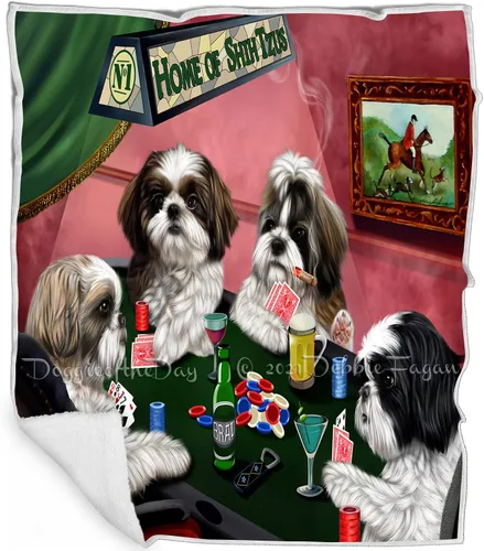 Vista 15 de 4th of July Fireworks Shih Tzu Dog Blanket - Lightweight Soft Cozy and Durable Bed Blanket - Animal Theme Fuzzy Blanket for Sofa Bed Couch