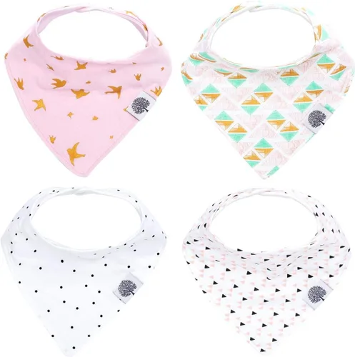Vista 18 de Parker - Baberos tipo bandana para bebé, paquete de 4 baberos para niños, niñas, unisex