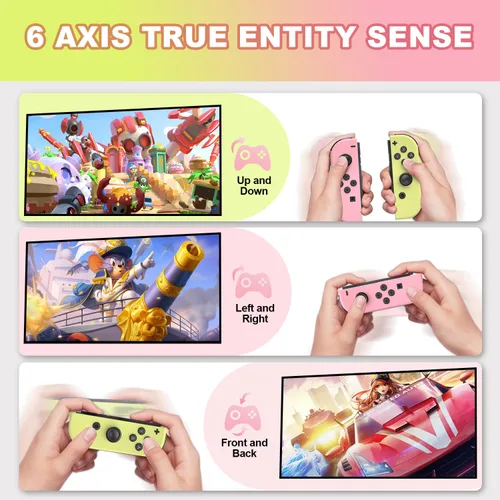 Vista 3 de Joycon Controller for Switch,Wireless Game Switch Controller Support Motion ControlDual VibrationPYA