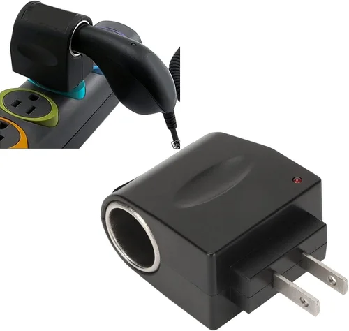 Vista 5 de Convertidor de alimentación de CA a CC, 110 V a 240 V CA a 12 V CC 1000 mA Adaptador de corriente para encendedor de cigarrillos de automóvil