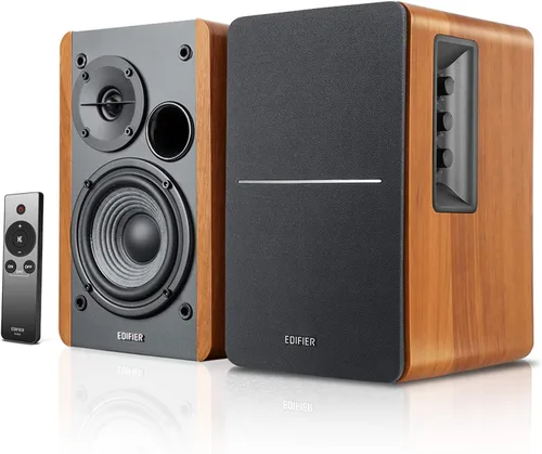 Edifier R1280Ts - Altavoces de estantería con alimentación, monitores activos estéreo de campo cercano 2.0 - Altavoz de monitor de estudio - 42