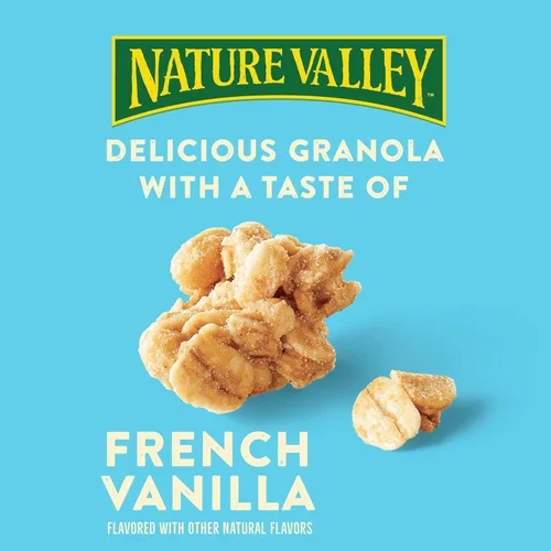 Vista 3 de Nature Valley Granola proteica, granola de vainilla francesa, bolsa resellable para aperitivos, 11 onzas