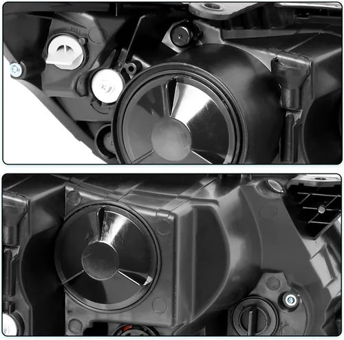 Vista 6 de TUSDAR Conjunto de faros delanteros de repuesto para Kia Optima 2011, 2012, 2013, carcasa negra con reflector ámbar, lado del conductor