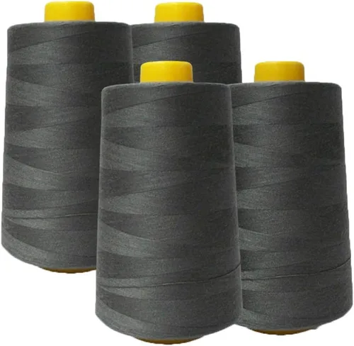 Vista 11 de AK Trading - Paquete de 4 conos de hilo de coser multiusos dorados (6000 yardas cada uno) de carretes de hilo de poliéster de alta resistencia