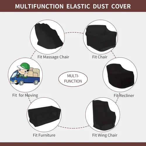 Vista 4 de Easy-Going Funda para sillón de masaje, fundas para sillón reclinable, protector de muebles para mudanzas, funda a prueba de polvo, fundas de sofá