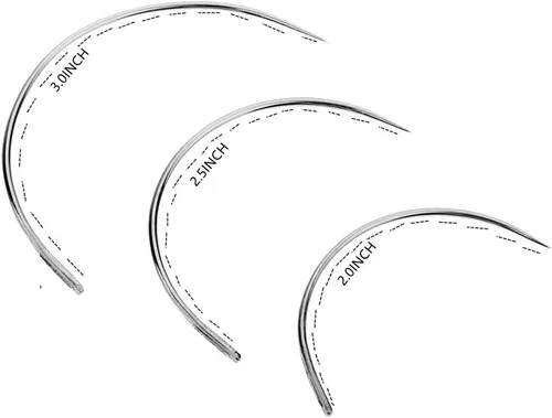3 rollos de hilo de coser de algodón para hacer peluca, clips de extensiones de cabello, hilo grueso con 3 agujas curvas (beige)