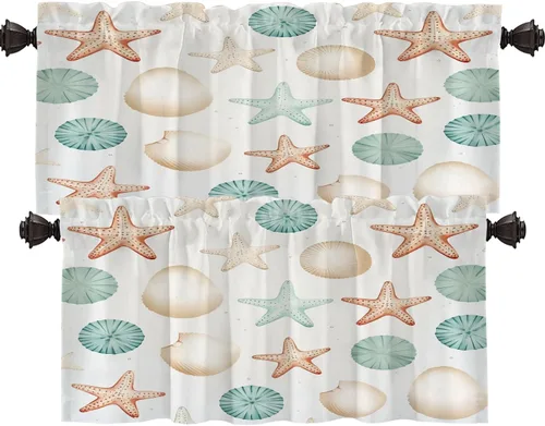 Vista 38 de Shrahala Cortinas blancas S inspiradoras para ventanas de cocina, cortinas negras con palabras cristianas para cafetería, cortinas opacas