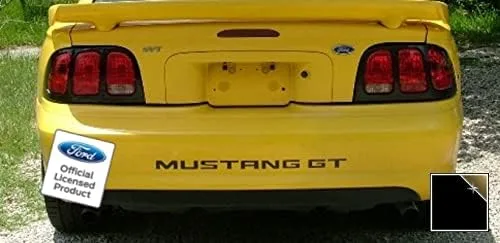 Vista 2 de Decal Mods Letras de inserción para parachoques trasero, calcomanías para Ford Mustang GT Negro (Mate) - CBM (se ajusta a 1994-1998)