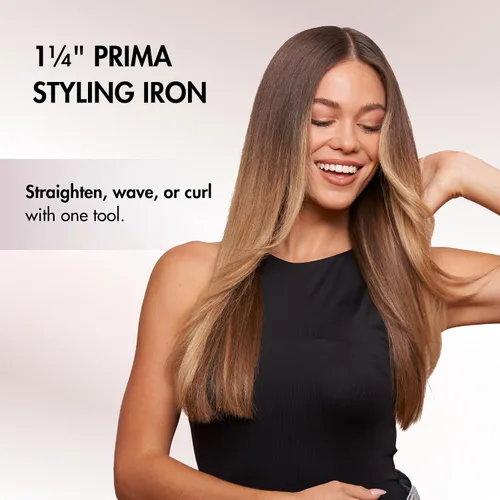 Vista 6 de BaBylissPRO Nano Titanium Prima Ionic Hair Straightener - Plancha plana profesional y rizador en uno para estilistas, herramienta de peinado Azul