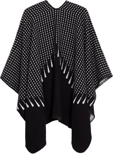 Vista 67 de Urban CoCo Poncho de colores para mujer, chal con frente abierto, color en bloques