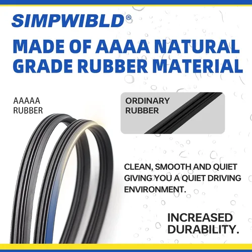 Vista 6 de Juego de 2 escobillas de limpiaparabrisas de repuesto, equipo original, 13 + 13 pulgadas, gancho en U/J