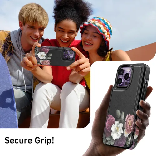 Vista 685 de LETO para iPhone 15 Pro Funda tipo cartera - Tapa tipo folio con patada - Diseños de moda - Tarjetero - Funda protectora para mujeres y niñas - 6.1